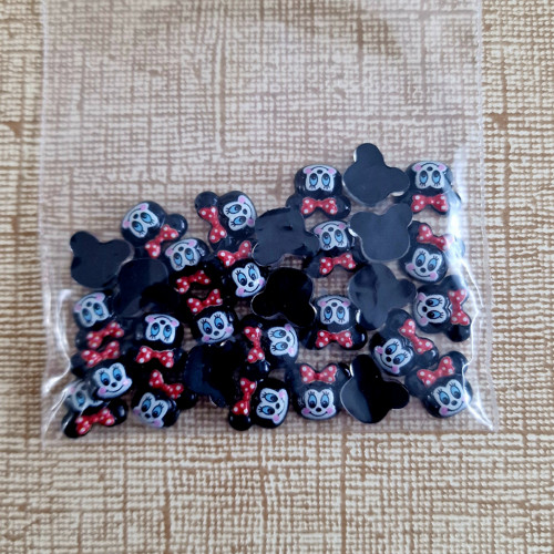 Sada 30 ks mini MICKEY 10x9 mm (černé) — foto 1