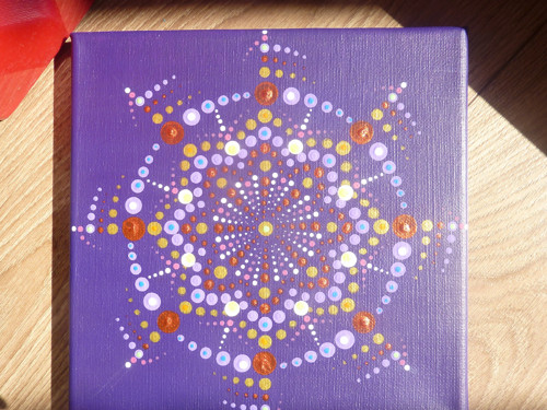 Obraz na plátně tečkovaná mandala