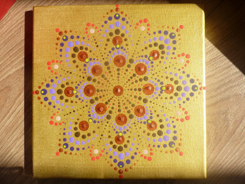 Obraz na plátně tečkovaná mandala