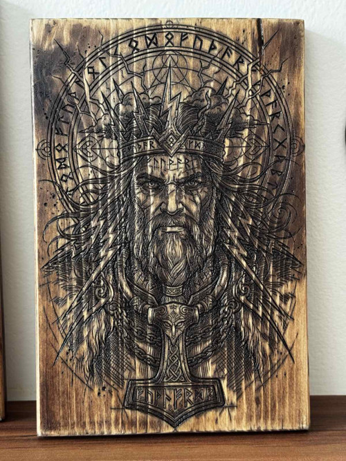 Dřevěný obraz Thor