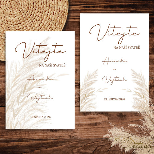 Uvítací cedule - Polní romance — foto 1