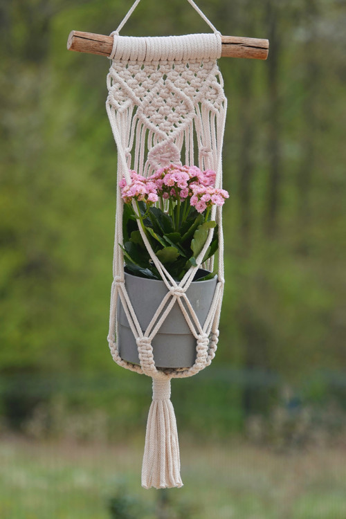 Macramé závěsný květináč