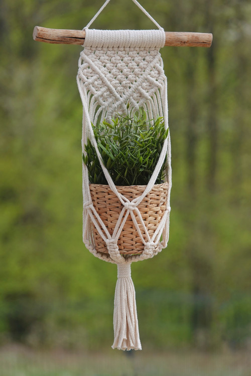 Macramé závěsný květináč