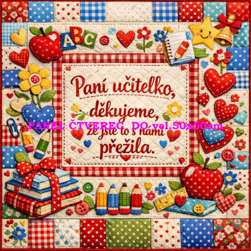 Bavlněný panel - varianty velikostí / 10 x 10cm