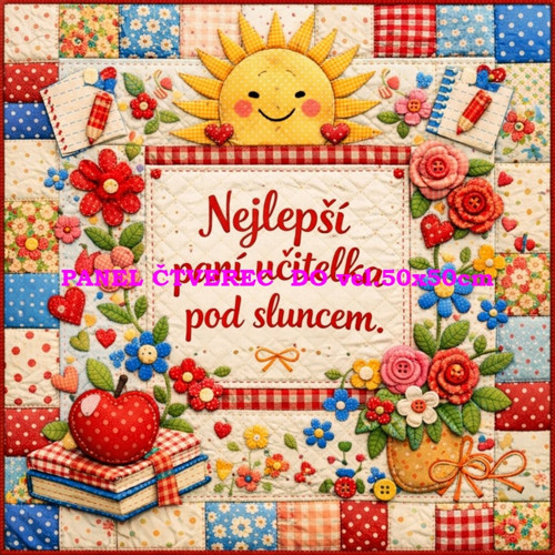 Bavlněný panel - varianty velikostí / 10 x 10cm