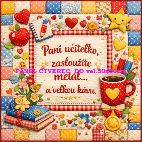 Bavlněný panel - varianty velikostí / 10 x 10cm