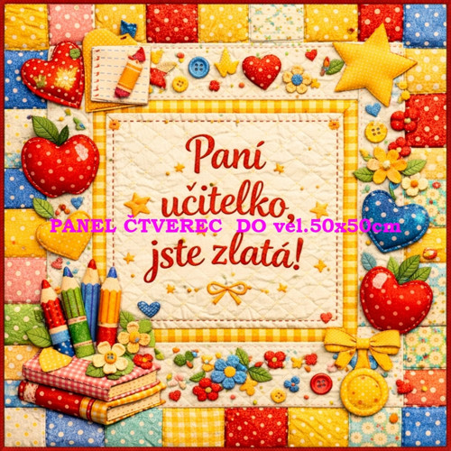 Bavlněný panel - varianty velikostí / 10 x 10cm