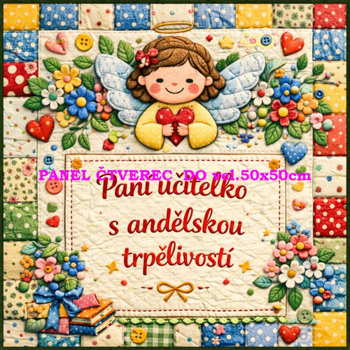 Bavlněný panel - varianty velikostí / 10 x 10cm