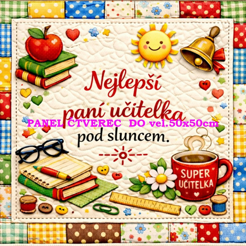 Bavlněný panel - varianty velikostí / 10 x 10cm