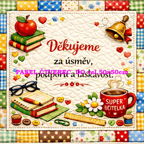 Bavlněný panel - varianty velikostí / 10 x 10cm