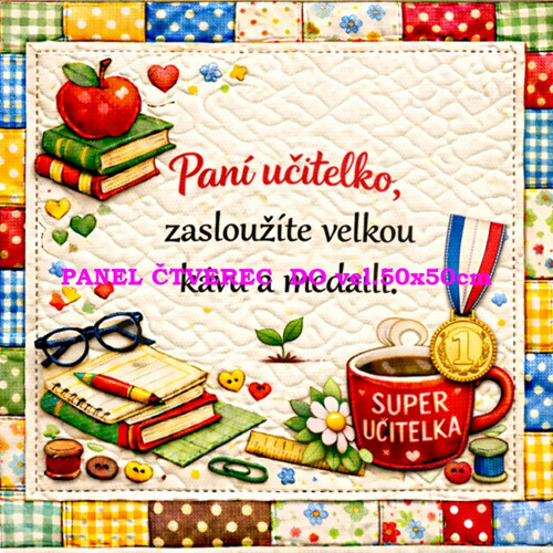 Bavlněný panel - varianty velikostí / 10 x 10cm