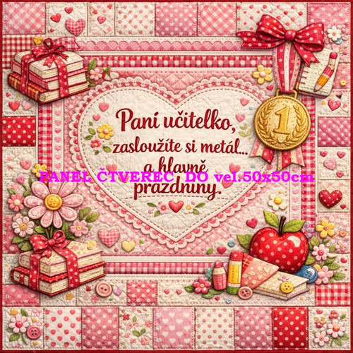 Bavlněný panel - varianty velikostí / 10 x 10cm