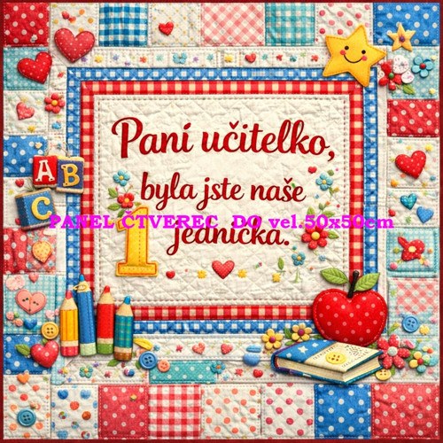 Bavlněný panel - varianty velikostí / 10 x 10cm — foto 1