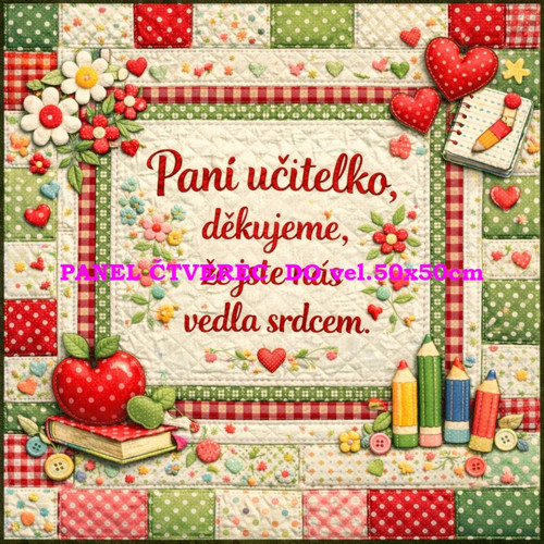 Bavlněný panel - varianty velikostí / 10 x 10cm