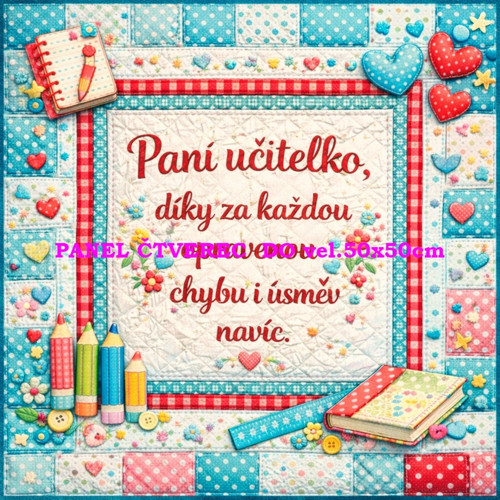 Bavlněný panel - varianty velikostí / 10 x 10cm