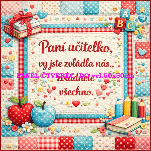 Bavlněný panel - varianty velikostí / 10 x 10cm