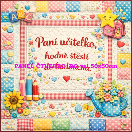 Bavlněný panel - varianty velikostí / 10 x 10cm — foto 1