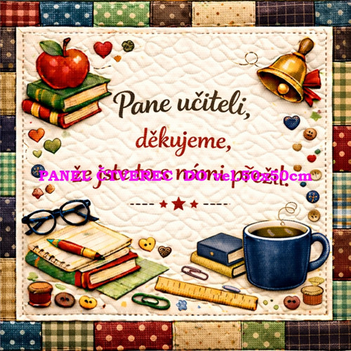 Bavlněný panel - varianty velikostí / 10 x 10cm