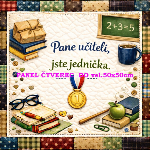 Bavlněný panel - varianty velikostí / 10 x 10cm