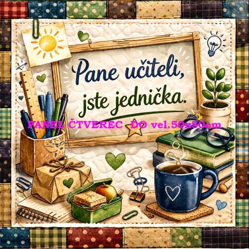 Bavlněný panel - varianty velikostí / 10 x 10cm — foto 1