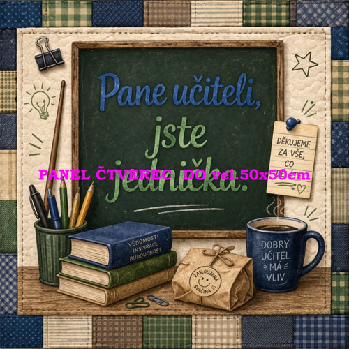 Bavlněný panel - varianty velikostí / 10 x 10cm — foto 1