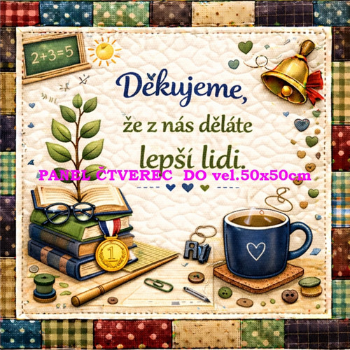 Bavlněný panel - varianty velikostí / 10 x 10cm — foto 1