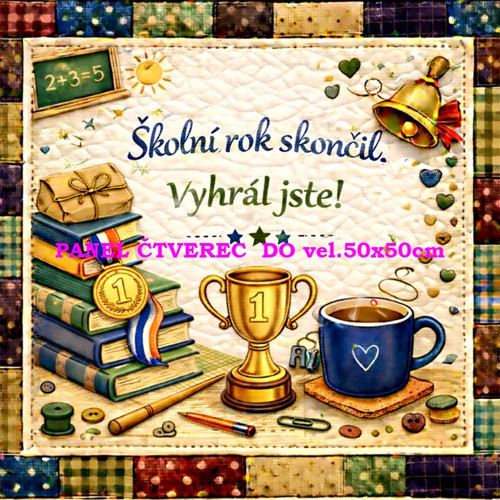 Bavlněný panel - varianty velikostí / 10 x 10cm