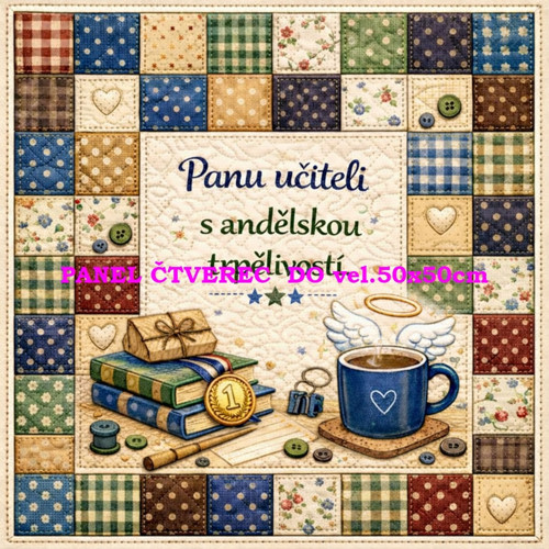Bavlněný panel - varianty velikostí / 10 x 10cm
