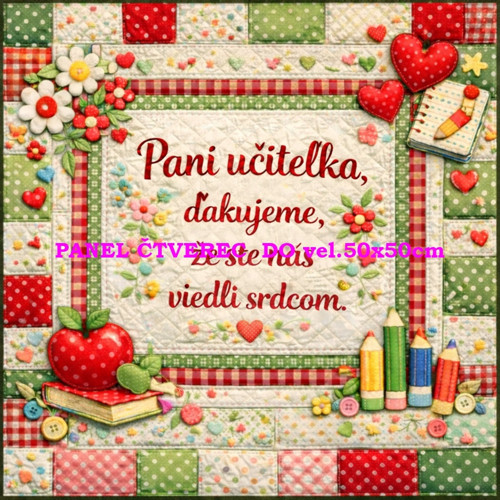 Bavlněný panel - varianty velikostí / 10 x 10cm — foto 1
