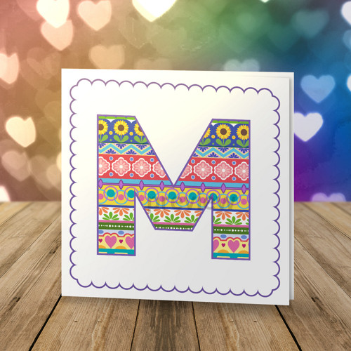 Přání Horizontal ornament monogram - mix