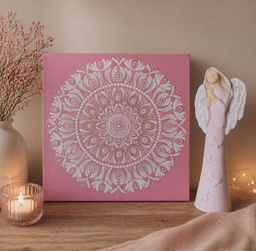 Mandala " Něžnosti a lásky " - 40 x 40 cm