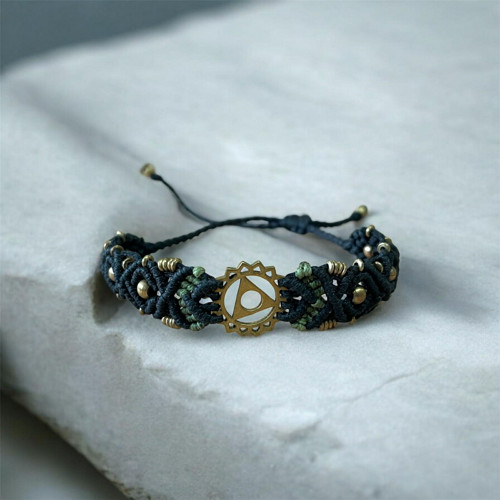 Macramé náramek Vishuddhi — foto 1
