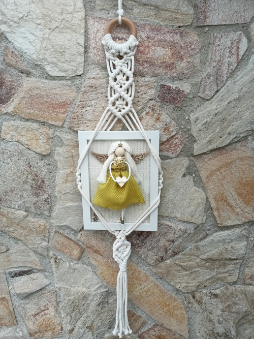 Macramé závěs na obrázek nebo fotorámeček
