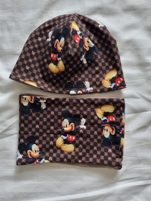 Čepice a nákrčník - Mickey mouse