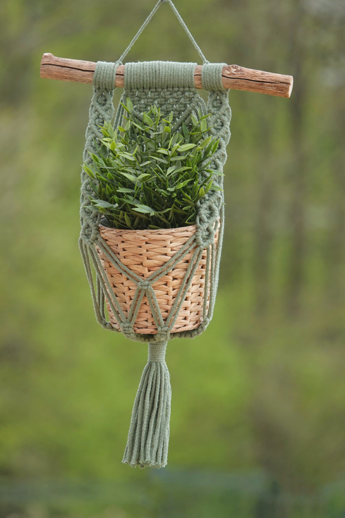 Macramé závěsný květináč