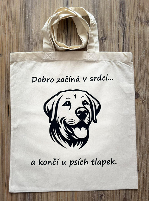 Plátěná taška s motivem labradora