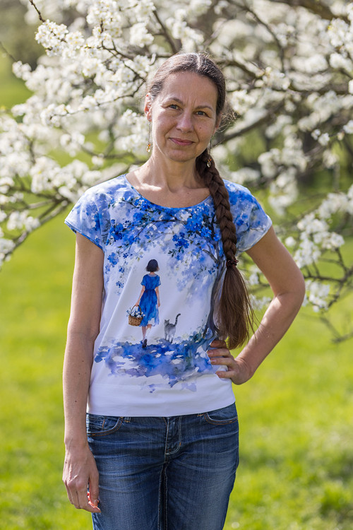 Tričko modrý strom