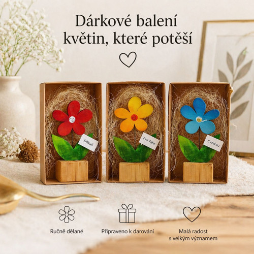 Květinky v dárkovém balení