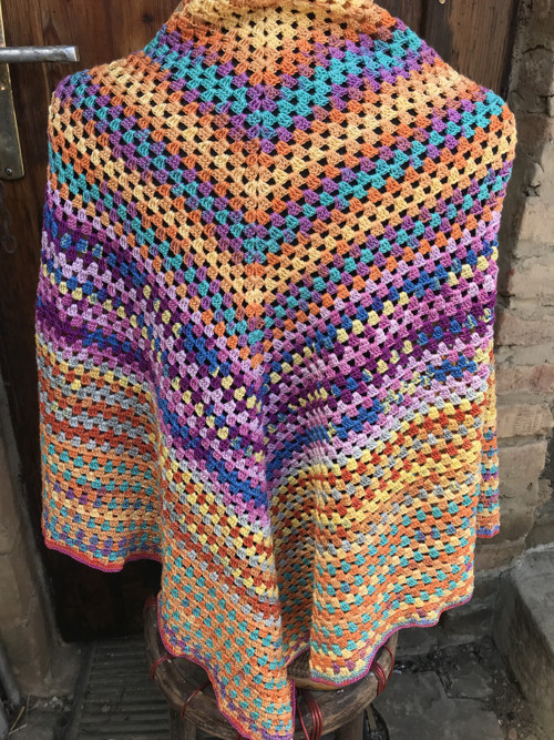 Letní velká šala pestrobarevná batik