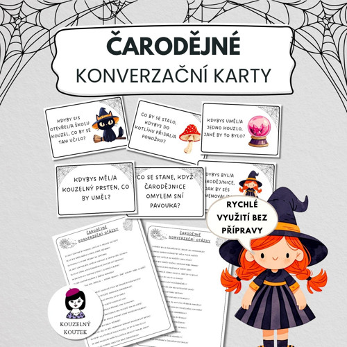 Čarodějné konverzační kartičky | Pálení čarodějnic