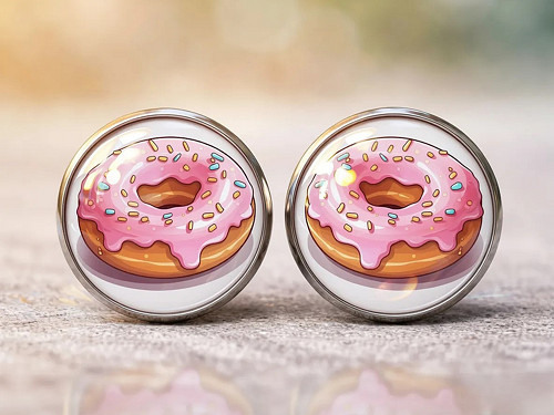 Náušnice a přívěsek Donut