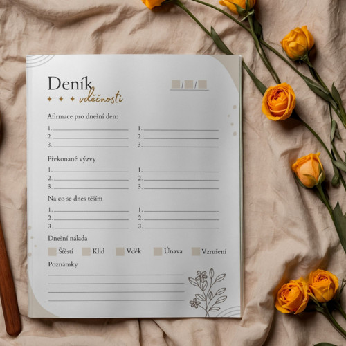 Okamžiky vděčnosti – denní pracovní list PDF