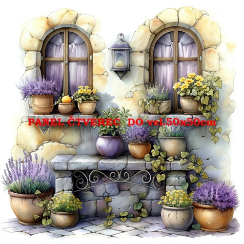 Bavlněný panel - varianty velikostí / 10 x 10cm