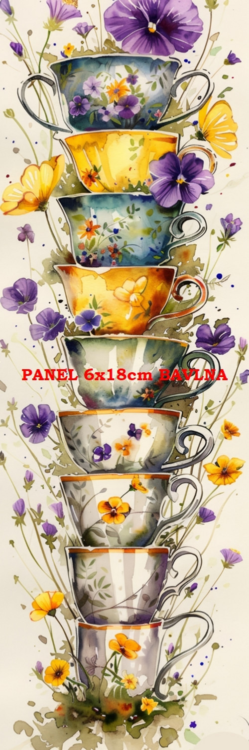 Bavlněný panel 6x18 cm - skladem — foto 1