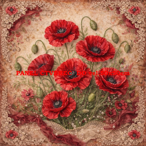 Bavlněný panel 25x25 cm - skladem