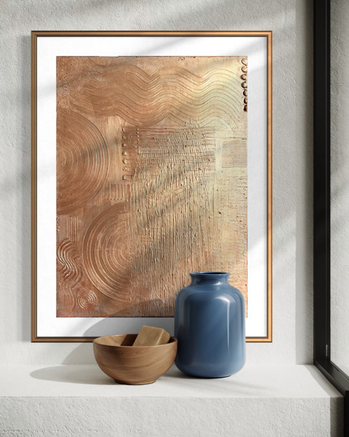 Golden waves, 60x80cm
