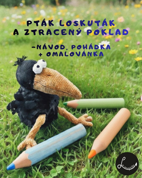 Pták loskuták a ztracený poklad -set na háčkování