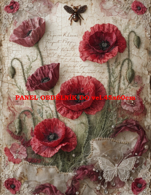 Bavlněný panel 19x25 cm - skladem — foto 1