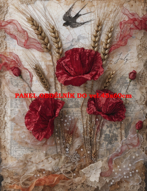 Bavlněný panel 19x25 cm - skladem — foto 1