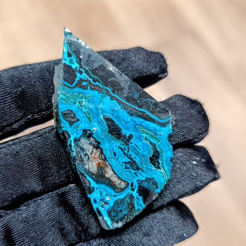 Chryzokol, ID 5674, 59x33 mm - surový